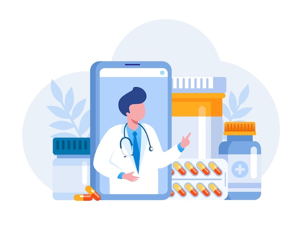 Farmacia medicamentos médicos medicina farmacia salud plano vector ilustración banner y fondo