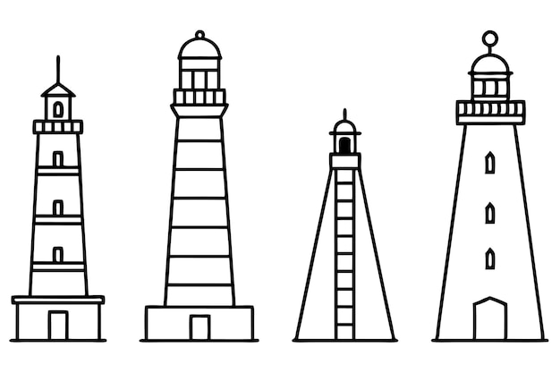 un faro con un faro en la parte superior y un letrero que dice faros