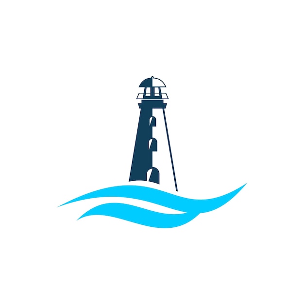 Faro faro vector Logo plantilla ilustración diseño Vector EPS 10