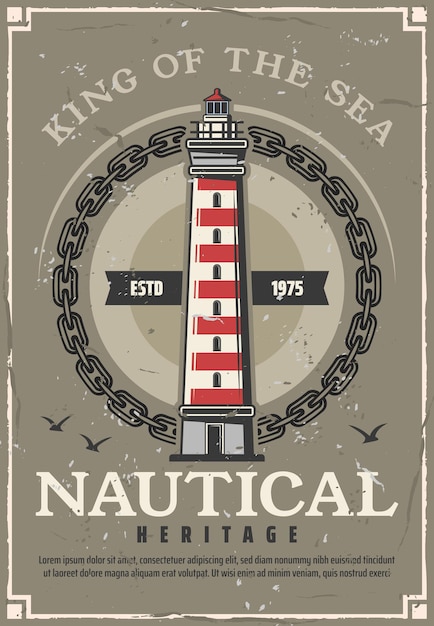 Faro náutico o baliza de navegación marina