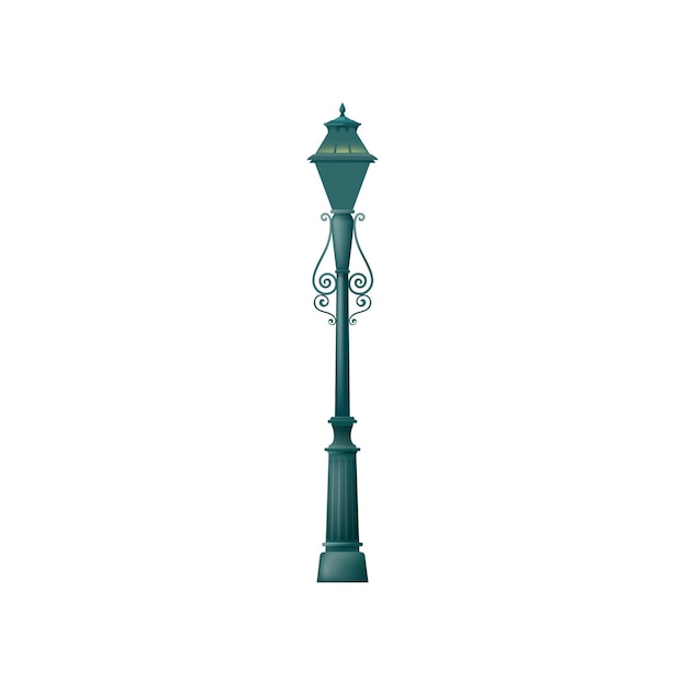 Farola de pilar de luz de calle farola aislada