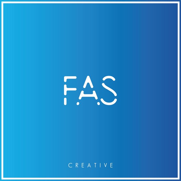 FAS Premium Vector último diseño de logotipo Diseño creativo de logotipo Ilustración vectorial Logotipo mínimo Monograma
