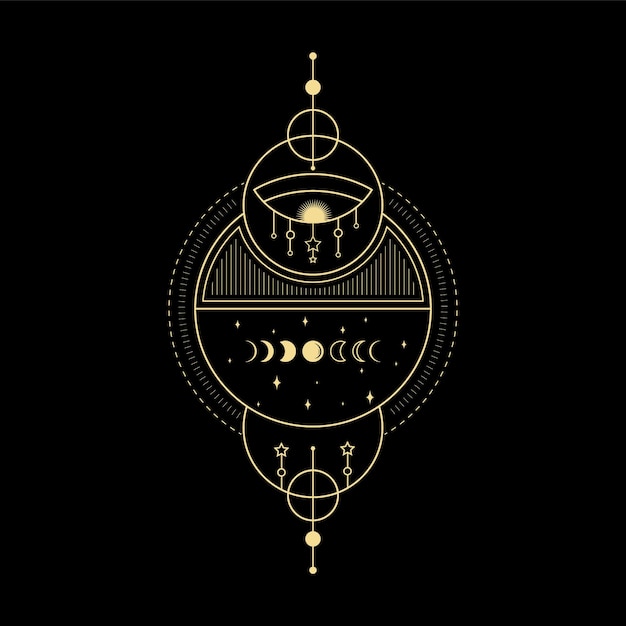 fases lunares cristal estrella Onda solar y geometría sagrada para orientación espiritual lector de cartas del tarot