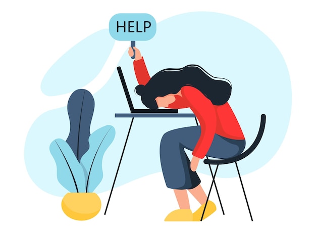 fatiga emocional. agotamiento en la escuela y en el trabajo. falta de fuerza. depresión. estrés. en estilo plano.