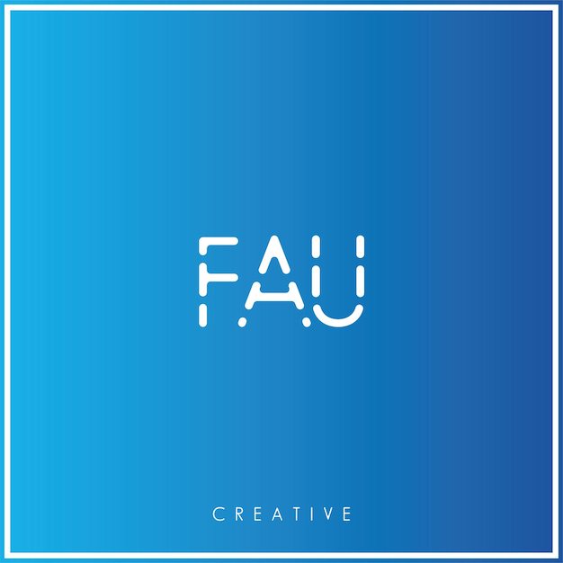 FAU Premium Vector último diseño de logotipo Diseño creativo de logotipo Ilustración vectorial Logotipo mínimo Monograma