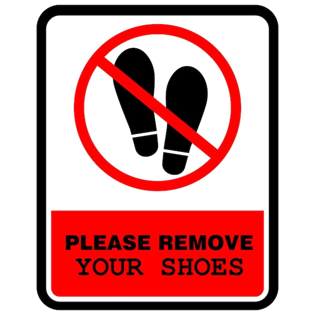 Por favor, quita el cartel de sus zapatos.