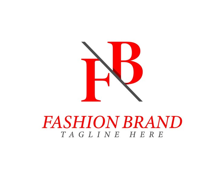 Vector fb letras monograma de marca de moda de lujo diseño de logotipo creativo y premium