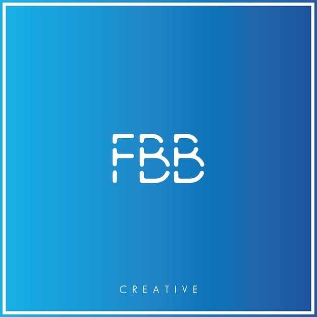 FBB Premium Vector último diseño de logotipo Diseño creativo de logotipo Ilustración vectorial Logotipo mínimo Monograma