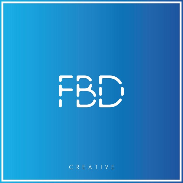 FBD Premium Vector último diseño de logotipo Diseño creativo de logotipo Ilustración vectorial Logotipo mínimo Monograma