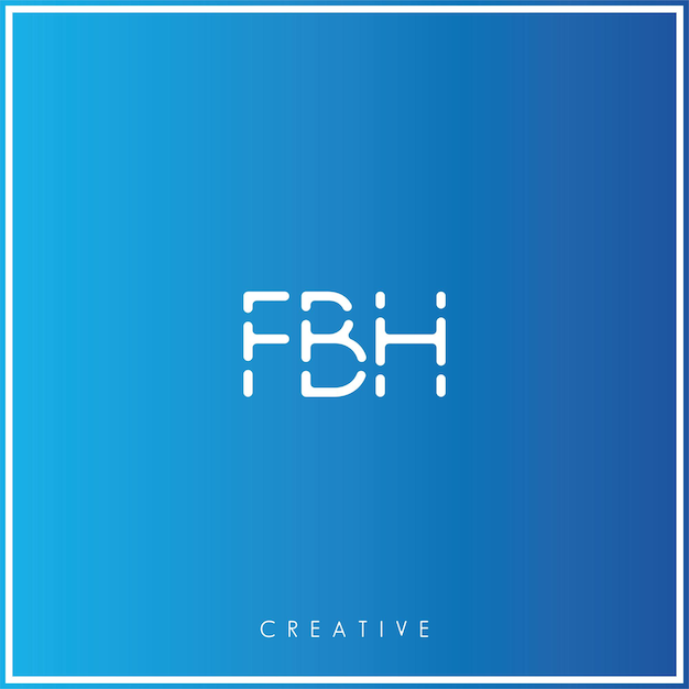 FBH Premium Vector último diseño de logotipo creativo Ilustración vectorial de logotipo mínimo monograma