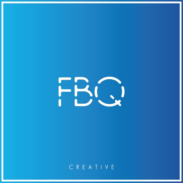 FBQ Premium Vector último diseño de logotipo creativo Ilustración vectorial de logotipo mínimo monograma