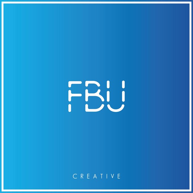 FBU Premium Vector último diseño de logotipo Diseño creativo de logotipo Ilustración vectorial Logotipo mínimo Monograma
