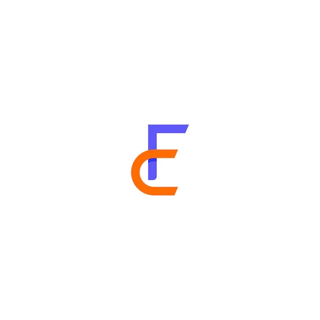 FC elementos de plantilla de diseño de la letra del logotipo CF letra del alfabeto digital abstracto moderno