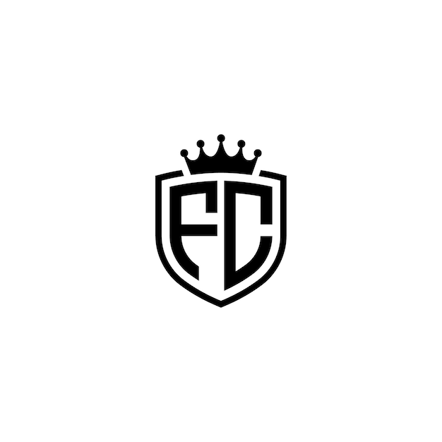 FC monograma logotipo diseño carta texto nombre símbolo monocromo logotipo alfabeto carácter simple logotipo