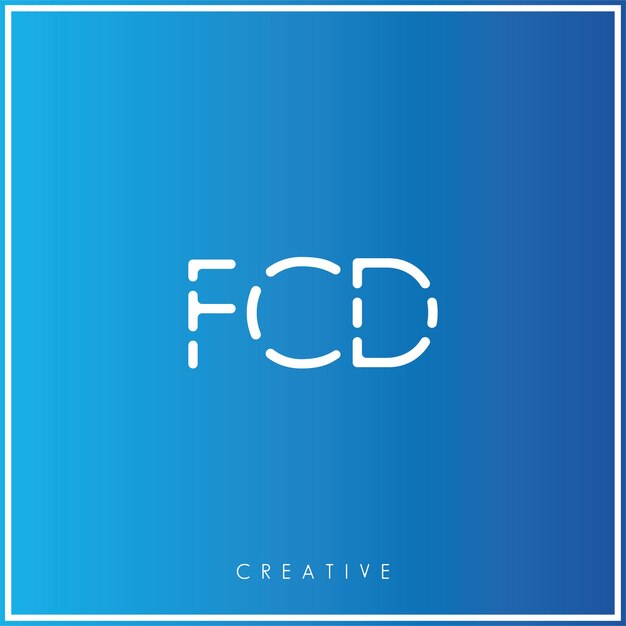 FCD Premium Vector último diseño de logotipo diseño creativo de logotipo vector ilustración monograma de logotipo mínimo