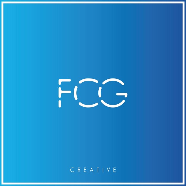 FCG Premium Vector último diseño de logotipo diseño creativo de logotipo vector ilustración monograma de logotipo mínimo