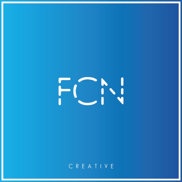 FCN Premium Vector último diseño de logotipo Diseño creativo de logotipo Ilustración vectorial Logotipo mínimo Monograma
