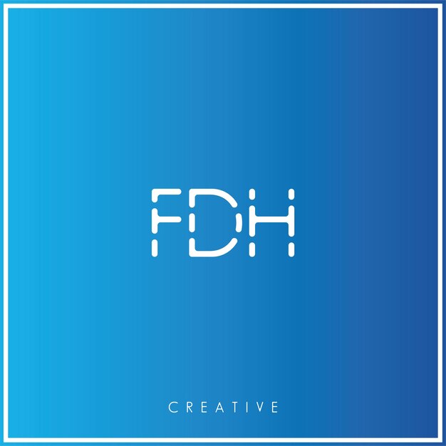 FDH Premium Vector último diseño de logotipo Diseño creativo de logotipo Ilustración vectorial Logotipo mínimo Monograma