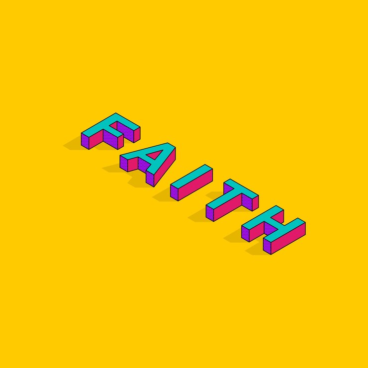 Vector fe diseño de fuente isométrica 3d citas motivacionales vector de letras de tipografía de arte pop