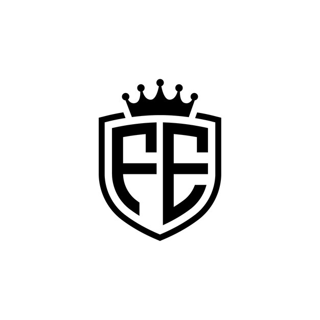 FE monograma logotipo diseño carta texto nombre símbolo monocromo logotipo alfabeto carácter simple logotipo