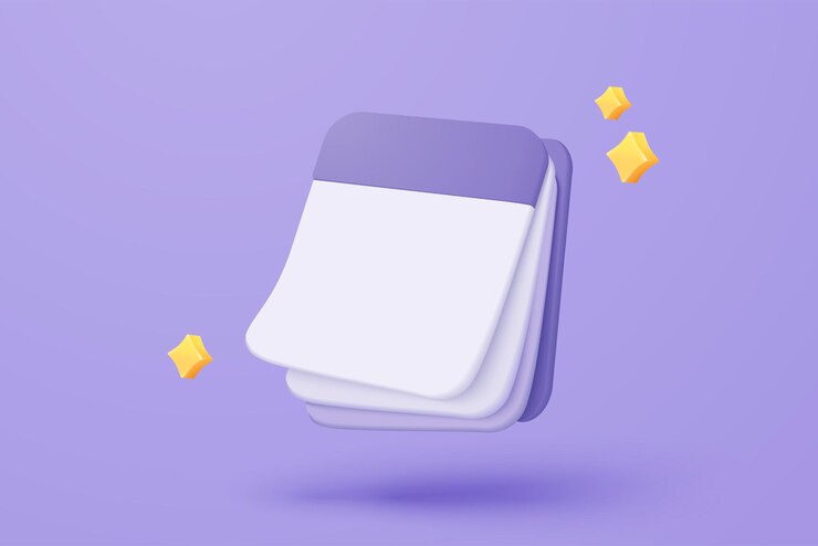 Vector fecha y hora de calendario 3d para el día de recordatorio con alerta de aviso reloj de calendario para la cita programada y notificaciones marcadas concepto de alerta icono de recordatorio de fecha 3d ilustración de renderización vectorial