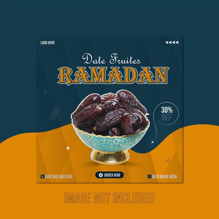 Fechas de Ramadán Medios sociales Diseño de publicaciones