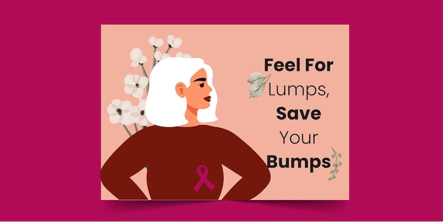 Feel For Lumps Save Your Bumps - Tarjeta de cáncer de mama para mujeres africanas