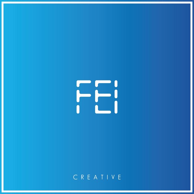 FEI Premium Vector último diseño de logotipo Diseño creativo de logotipo Ilustración vectorial Logotipo mínimo Monograma