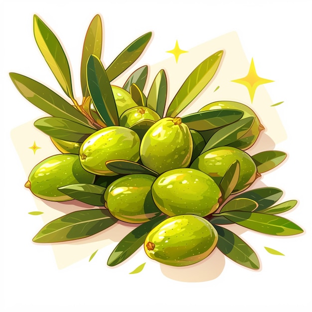 Vector feijoas frescas con un aroma fragante único