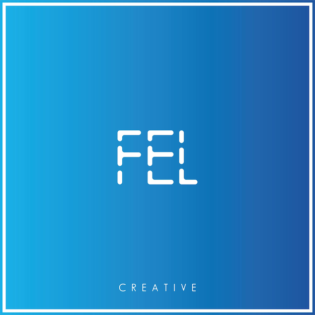 FEL Premium Vector último diseño de logotipo Diseño creativo de logotipo Ilustración vectorial Logotipo mínimo Monograma
