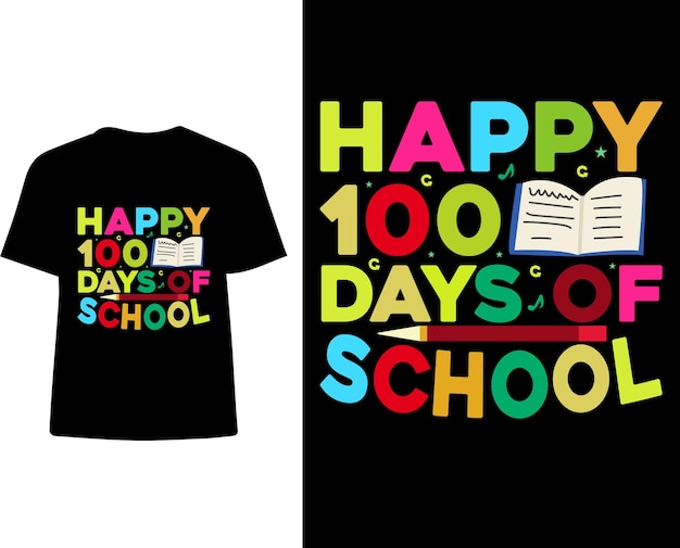 Vector felices 100 días de escuela