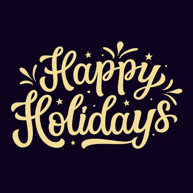 Felices fiestas letras a mano