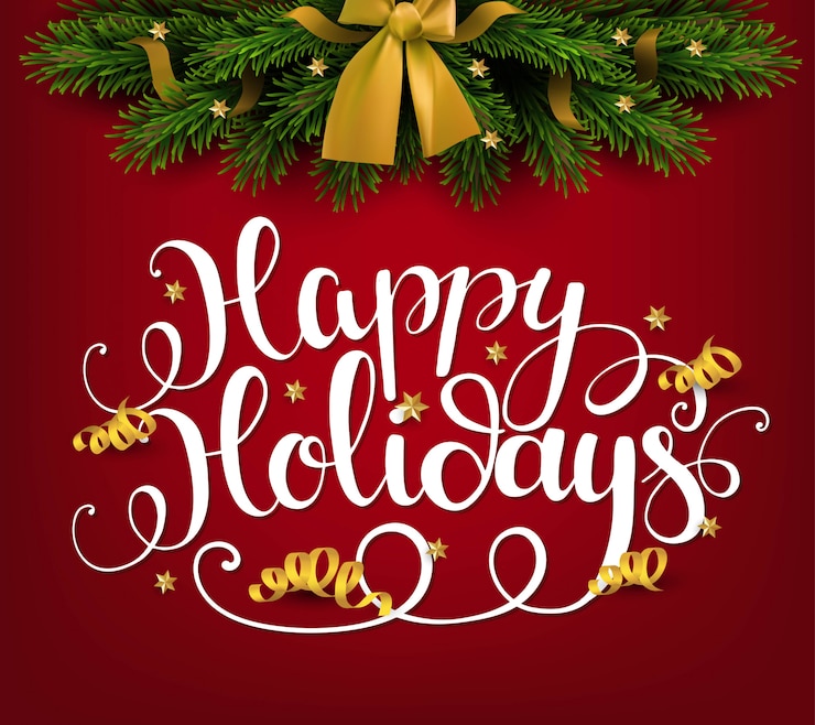 Felices fiestas tarjeta de felicitación. Ilustración de navidad y año nuevo
