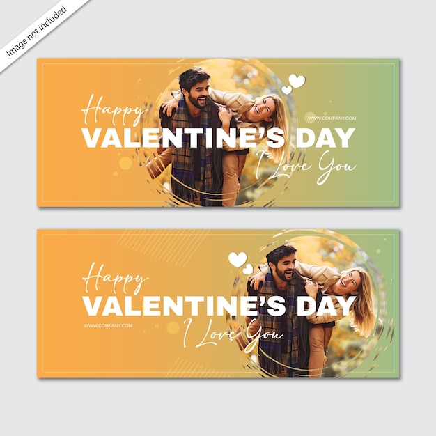 Felices pancartas y tarjetas del día de San Valentín.