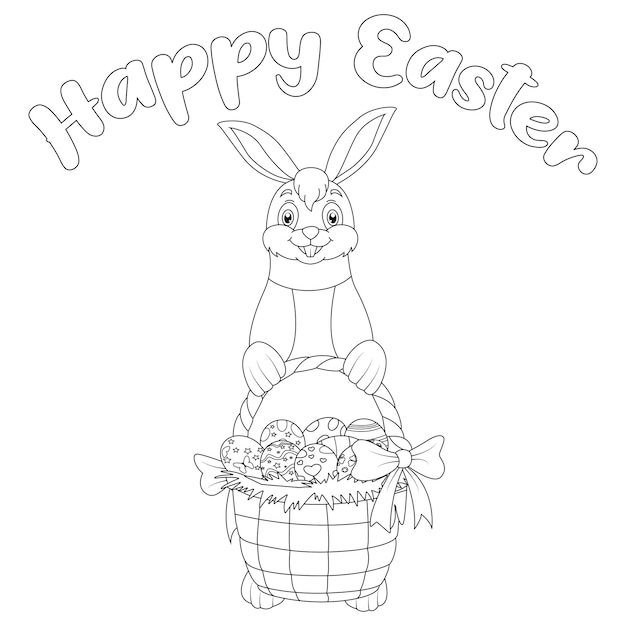 Vector felices pascuas para colorear