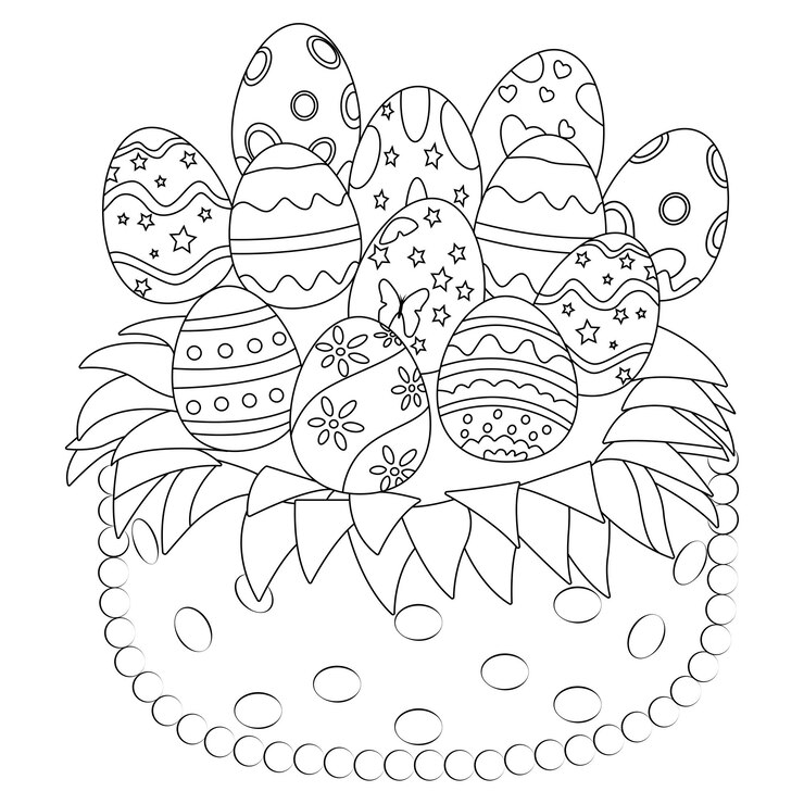 Felices pascuas para colorear