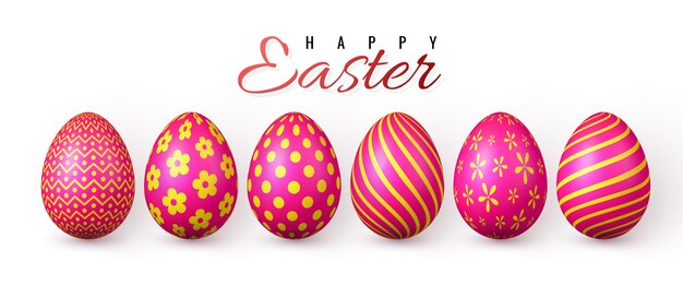 Felices Pascuas. Huevos de Pascua de color