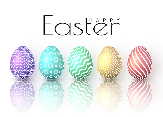 Felices Pascuas. Huevos de Pascua de color