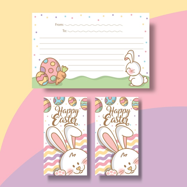 Vector felices pascuas postales