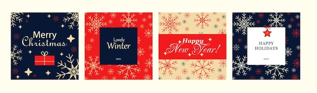 Felices vacaciones. feliz navidad. feliz año nuevo. plantilla de postal. publicación en redes sociales.imprimir invitación