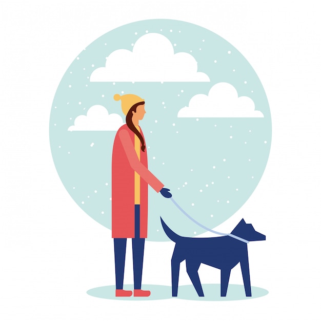 Felices vacaciones de invierno para personas
