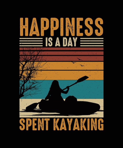 La felicidad es un día dedicado al diseño de camisetas en kayak