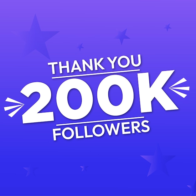 Felicidades por los 200k seguidores gracias colorido vector de plantilla de celebración