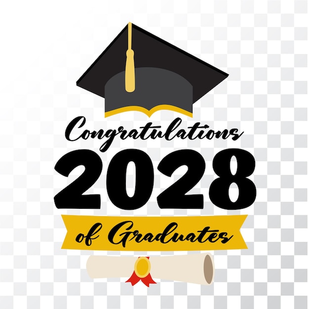 felicitaciones 2028 de graduación diseño PNG felicitaciones 2022 de graduación ilustración vectorial