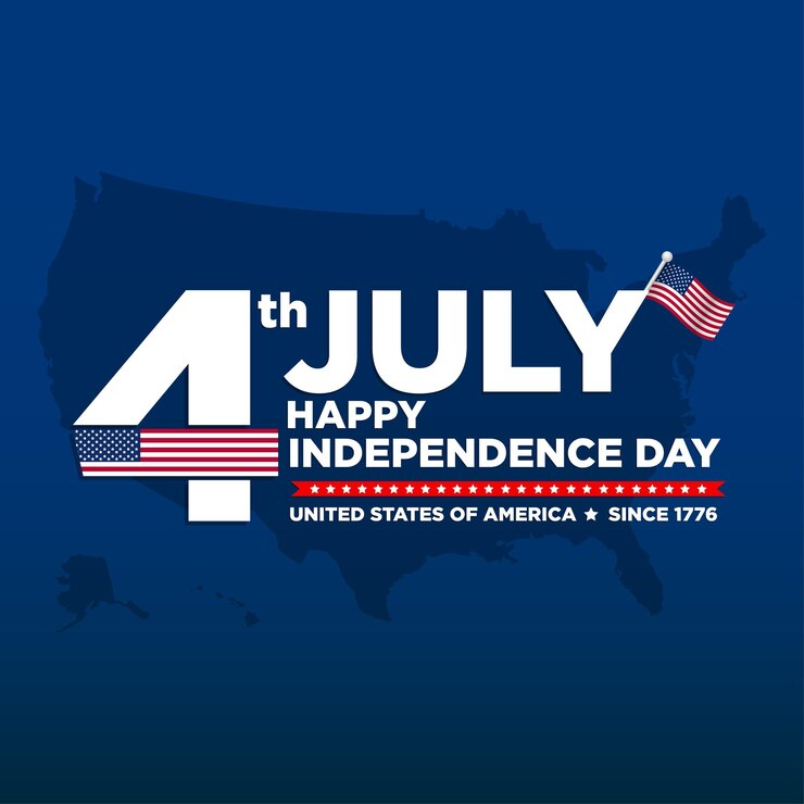 Feliz 4 de julio Día de la Independencia de los Estados Unidos Diseño de fondo Ilustración vectorial