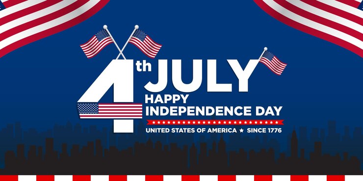Feliz 4 de julio Día de la Independencia de los Estados Unidos Diseño de fondo Ilustración vectorial