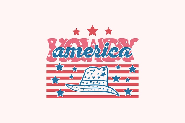 Feliz 4 de julio diseño de camisetas 4 de julio SVG 4 de julio Diseño retro sublimación vector t