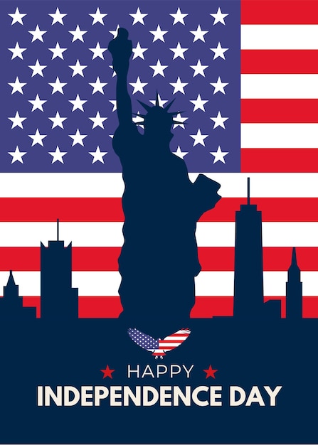 Feliz 4 de julio Diseño de fondo Bandera de celebración del Día de la Independencia de los Estados Unidos de América