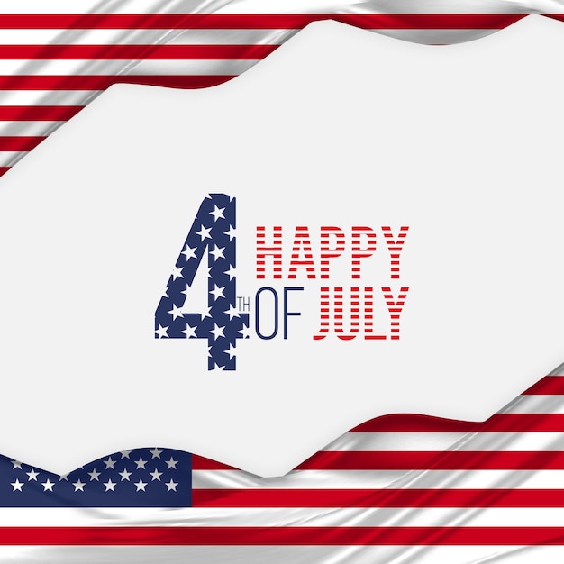 Feliz 4 de julio diseño de saludos 4 de julio Feliz Día de la Independencia Concepto Estados Unidos de América