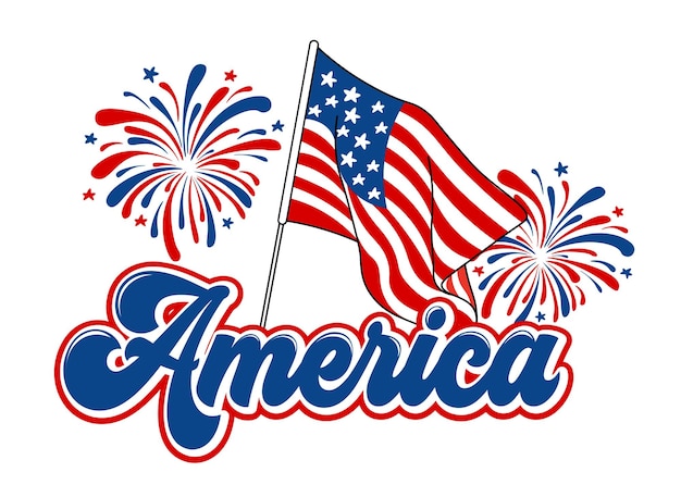 Feliz 4 de julio vector vector americano con confeti